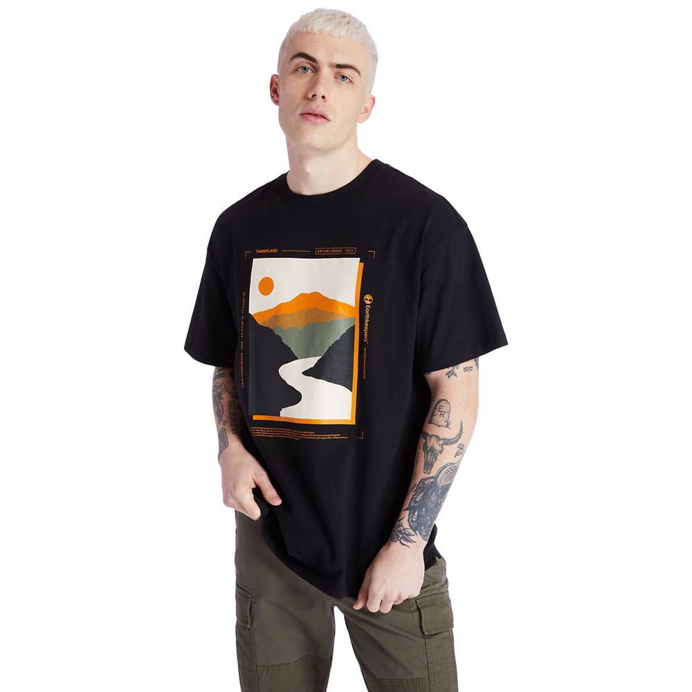 Camisetas Timberland Hombre Ecoriginal Ek+ Short-Sleeve Negras - Chile VKW-651320